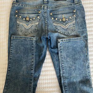 Harley-Davidson Size 8 Crystal studded Skinny jeans